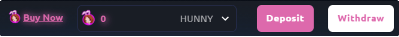 HunnyPlay Withdrawal - Withdraw button